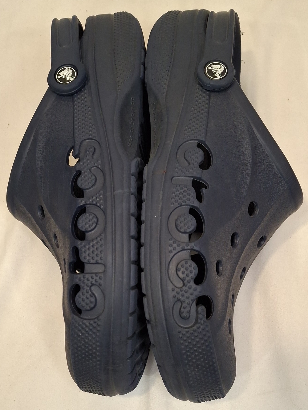 CROC Black Unisex Slip-On Clogs with Embossed CROC logo On Side.